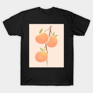 Peach Fruit Tropical Boho Chic T-Shirt